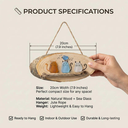 😻💕 Super Cute Sea Glass Cat Wall Hanging ✨🐾
