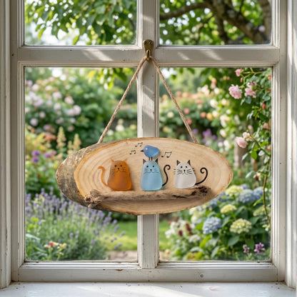😻💕 Super Cute Sea Glass Cat Wall Hanging ✨🐾