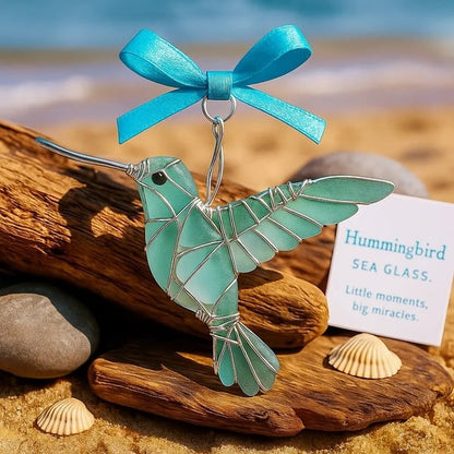 🌊Handmade Sea Glass Bird Acrylic Ornament