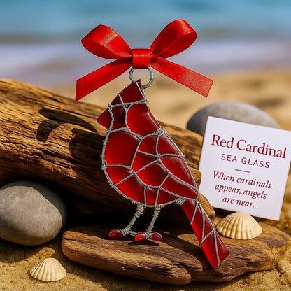 🌊Handmade Sea Glass Bird Acrylic Ornament