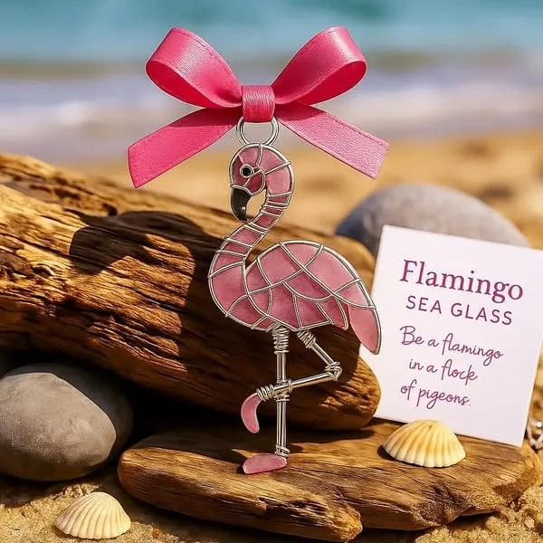🌊Handmade Sea Glass Bird Acrylic Ornament