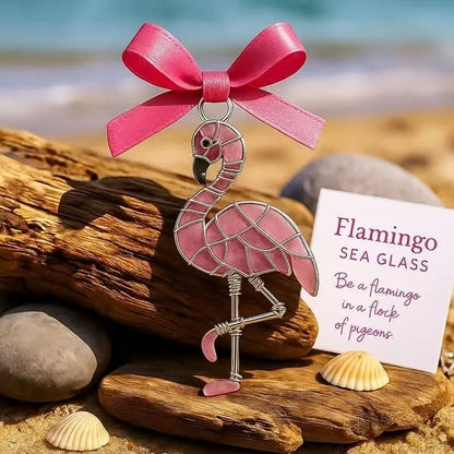 🌊Handmade Sea Glass Bird Acrylic Ornament